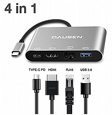 ���� ����� ����� ���� DAUSEN 4 IN 1 TYPE-C USB 3.1