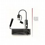 אנדוסקופ - מצלמת נחש 5.5 מ"מ באורך 10 מטר מוגנת מים ועם תאורת לד עם חיבור TYPE C למחשב/סמארטפון/MAC אנדוסקופ - מצלמת נחש 5.5 מ"מ באורך 10 מטר מוגנת מים ועם תאורת לד עם חיבור TYPE C למחשב/סמארטפון/MAC