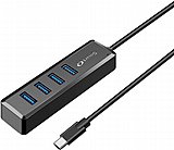 מפצל USB3.0 בחיבור TYPE-C עם 4 פורטים וכבל מובנה + אופציה לחיבור שנאי מפצל USB3.0 בחיבור TYPE-C עם 4 פורטים וכבל מובנה + אופציה לחיבור שנאי