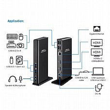 ���� ����� Gold Touch USB 3.0 Type A and Type C Universal Dock
