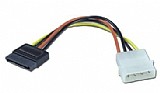 כבל מתאם חשמל מחיבור MOLEX לחיבור חשמל SATA כבל מתאם חשמל מחיבור MOLEX לחיבור חשמל SATA
